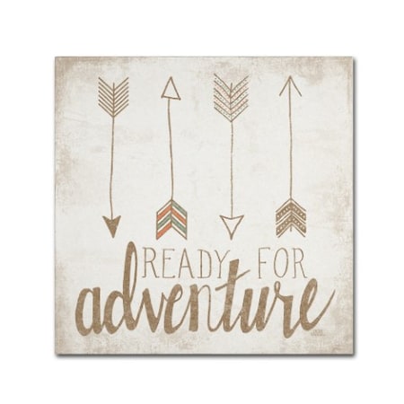 Laura Marshall 'Ready For Adventure Beige' Canvas Art,35x35